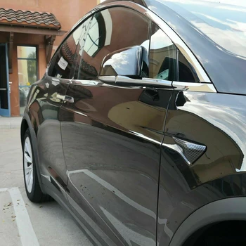 

2pcs Side Fender Camera Vent Cover Car Auto Trim Decor Black Stylish Set