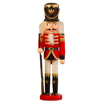 

King Nutcracker Collectible Wooden Soldier Puppet Wine Cabinet Decoration Ornaments Christmas Festive Holiday Decor TB Sale