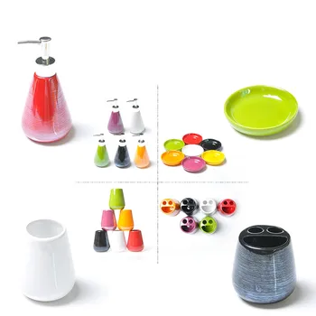 

European-Style Simple Ceramic Mouthwash Cup Soap Box Brushing Cup Creative Wash Toothbrush Cup Tooth Mug Set