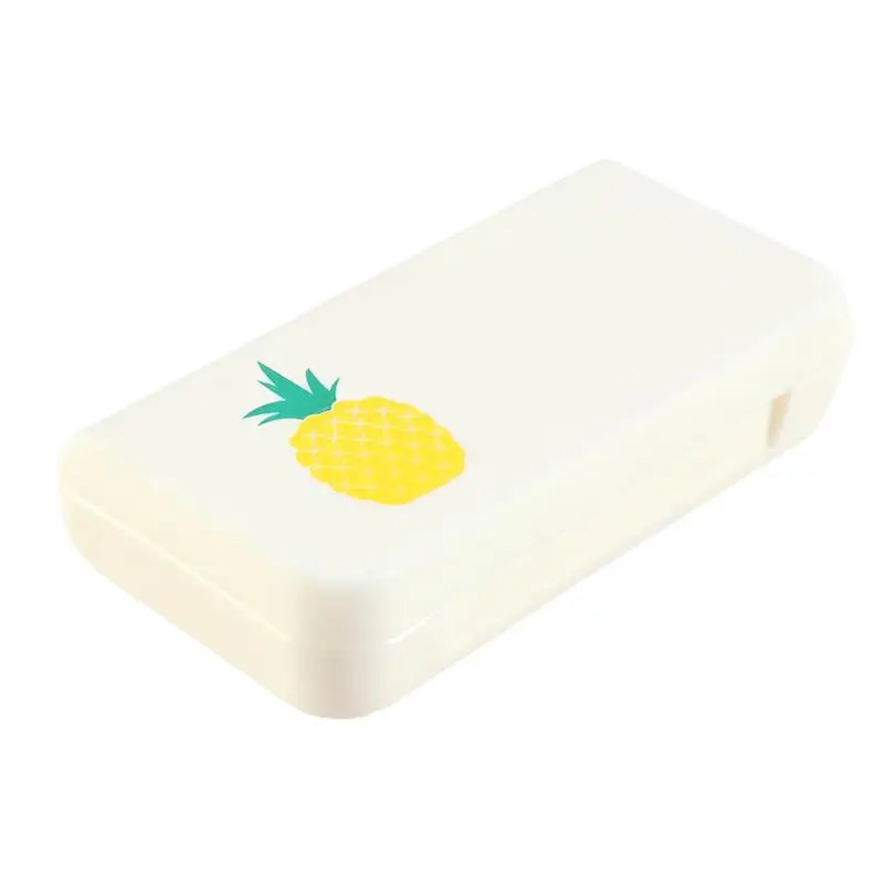 

Portable Pill Case Mini Pill Storage Box for Home Travel Outdoor (Pineapple Printing Pattern)