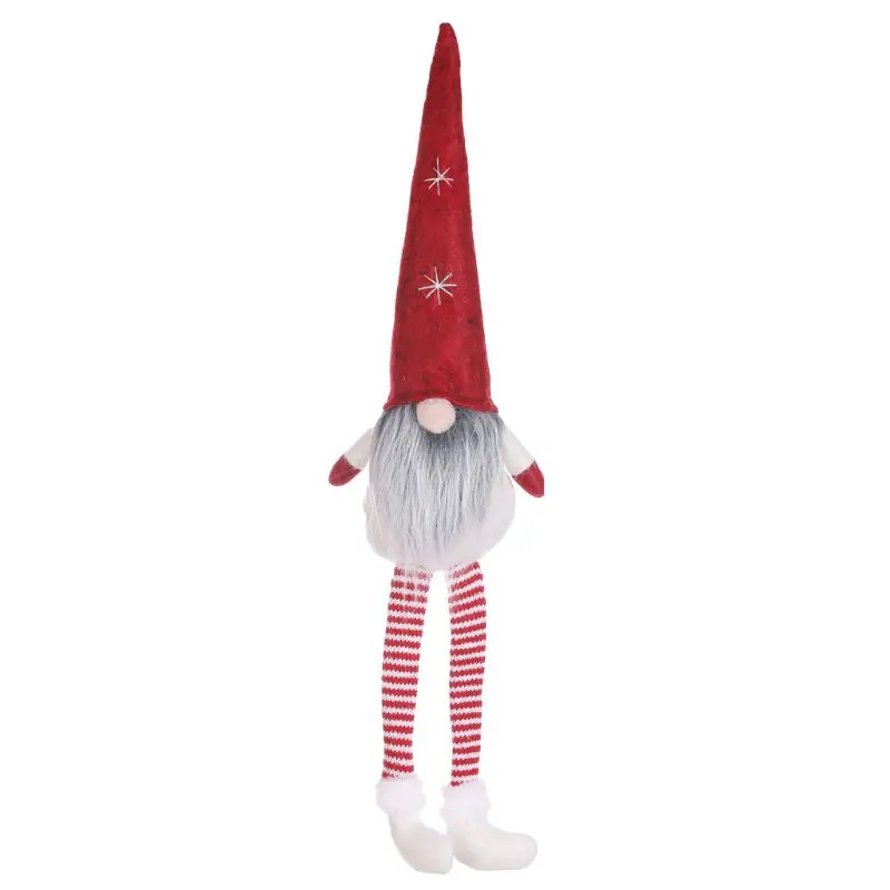 Счастливого Рождества шведский Санта гном плюшевые куклы орнамент игрушечные эльфы праздничные украшения для домашнего праздника подарок для детей - Цвет: Красный