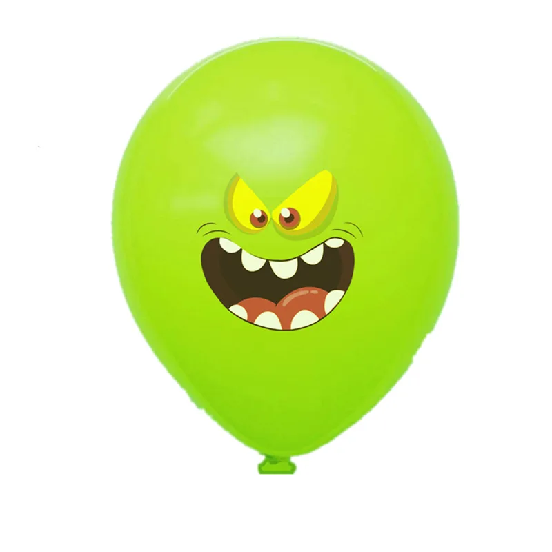 Green mouth 10pcs 10 шт. Хэллоуин Мультфильм латексные шары для взрослых День рождения украшения для детского душа пол раскрыть дети партии globos - Цвет: Green mouth 10pcs