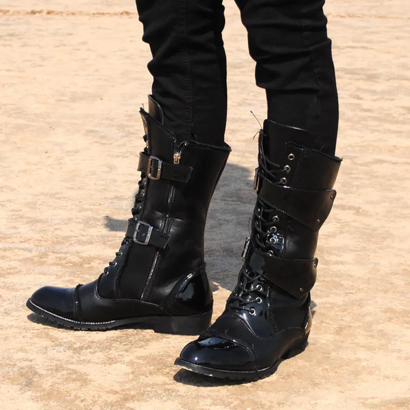 Зимняя обувь для мужчин, Zapatos De Hombre Модные ботильоны Erkek Ayakkabi/Сапоги до колена мужские армейские ботинки для верховой езды мотоциклетные сапоги на высоком каблуке