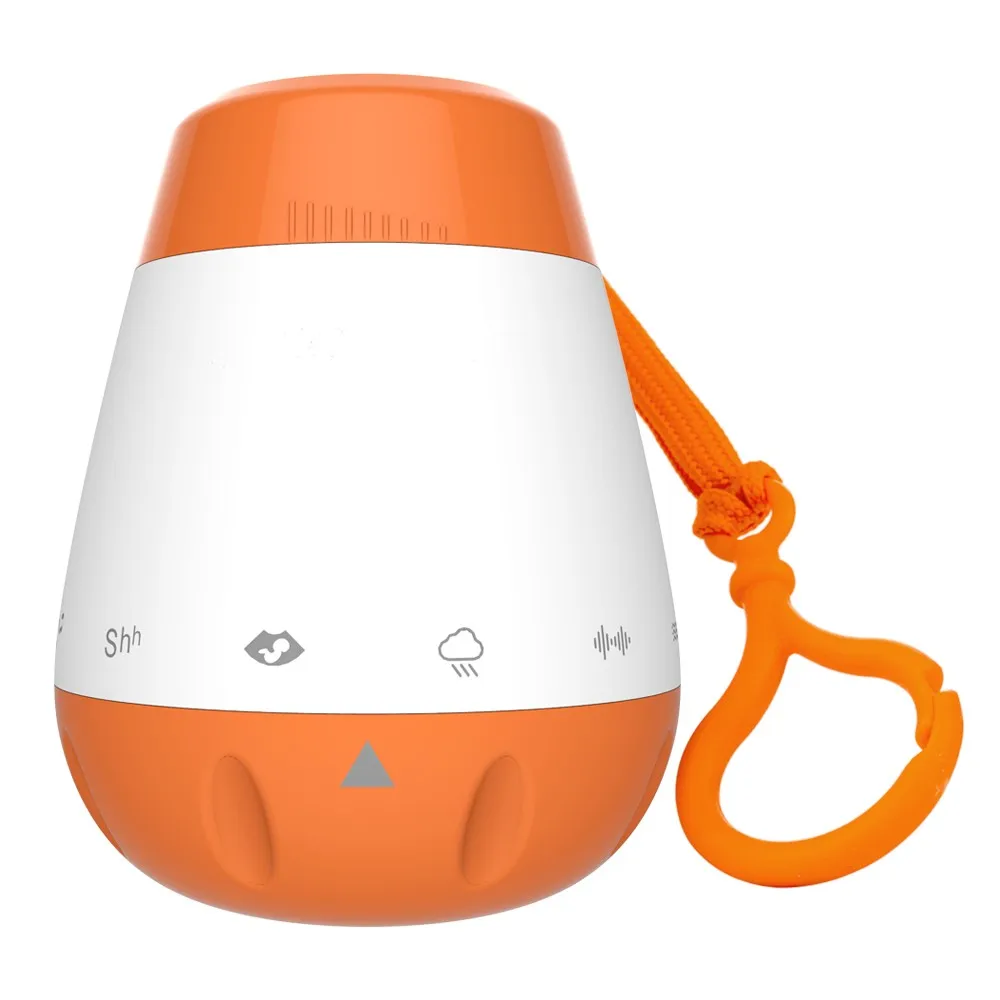 USB перезаряжаемая портативная детская звуковая машина для сна 6 успокаивающих звуков Shush Колыбельная голосовой датчик активация сон пустышка- оранжевый