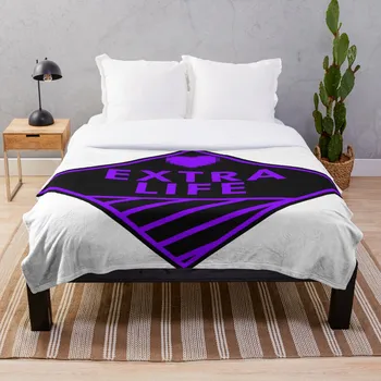 

Extra Life Purple Throw Blanket Soft Sherpa Blanket Bed Sheet Single Knee Blanket Office Nap Blanket
