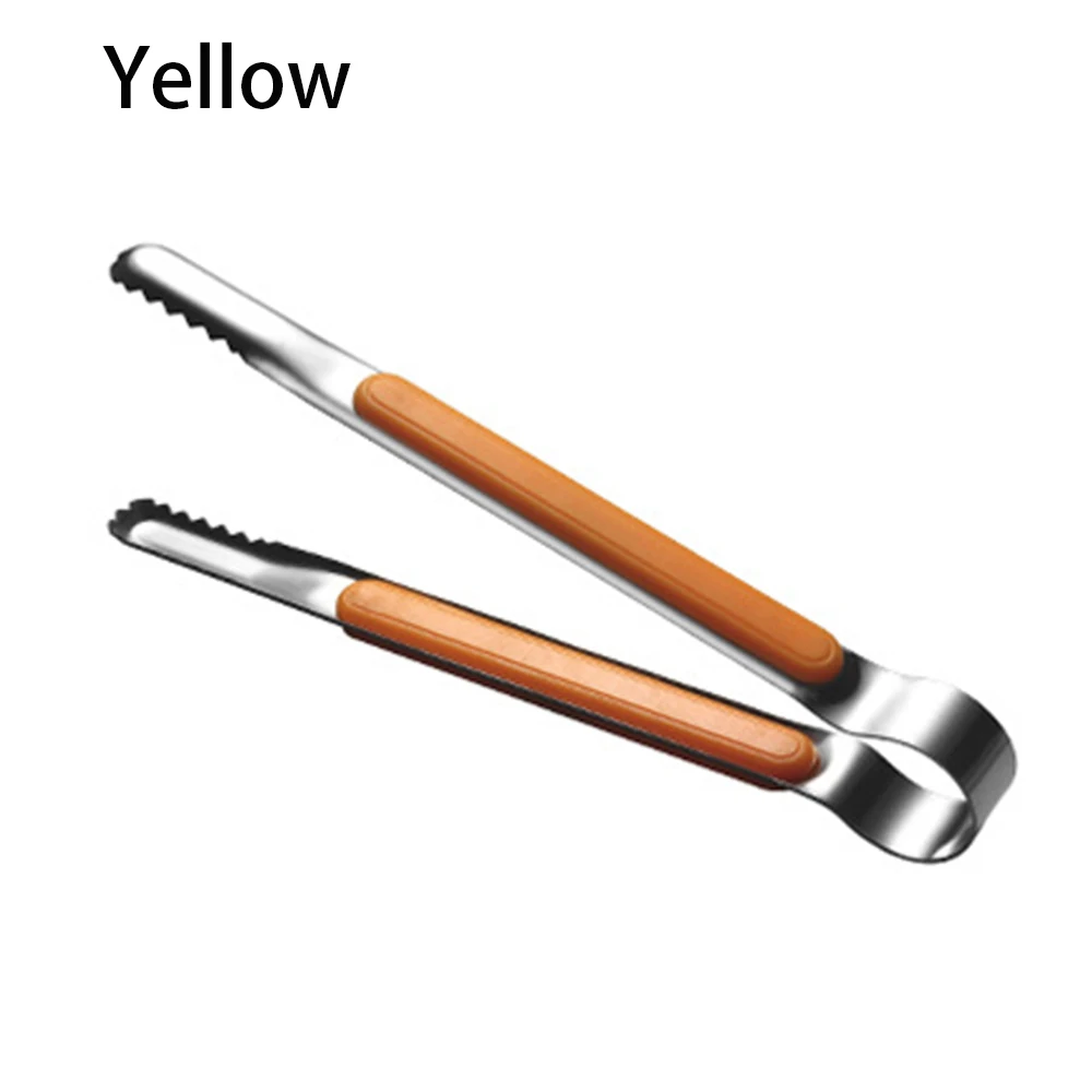yellow 1 шт. многофункциональные щипцы для еды из нержавеющей стали зажим для барбекю салат сервировка буфет Зажим инструменты для приготовления пищи аксессуары для дома и кухни - Цвет: yellow