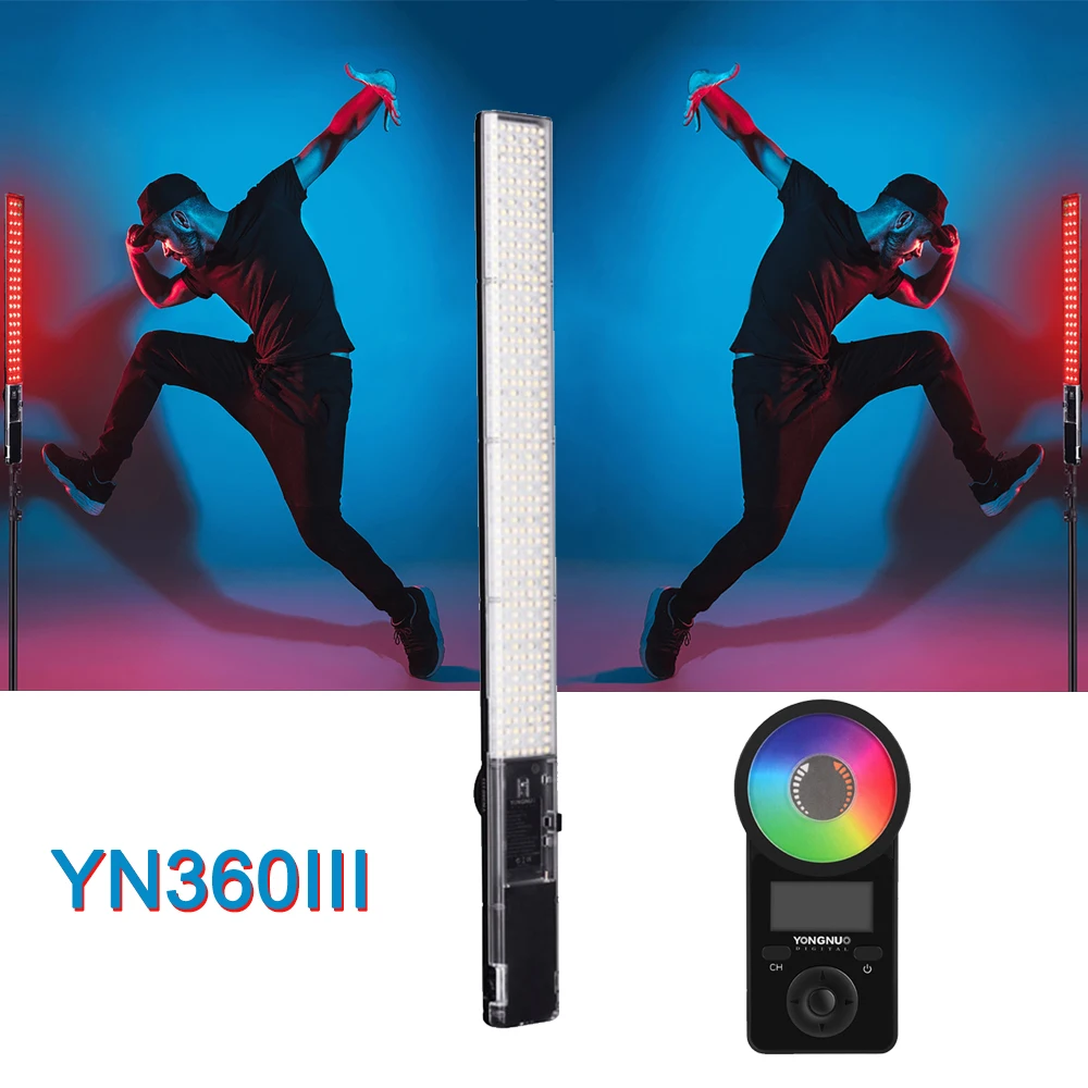 YONGNUO YN360III светодиодный RGB светильник ing с пультом дистанционного управления светильник для фотографии трубка ручной светильник для Youtube видео YN360 3