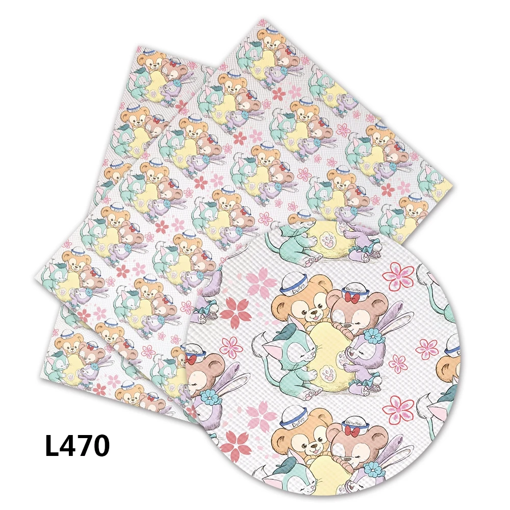 30x136 см Duffy Bear, искусственная синтетическая кожа, тканевый лист для рукоделия, домашний текстиль, сделай сам, бант для волос, ремесло, кошелек, изготовление обоев