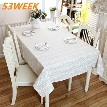 

New linen wild tablecloth fabric white pattern linen cotton tablecloth tablecloth home decoration