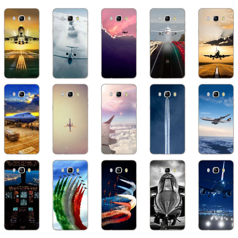 01DD Aircraft Airplane fly travel cloud Sky Soft Silicone Case Cover for Samsung Galaxy a3 a5 2017 A6 A8 2018 j3 j5 j7 2016 | Мобильные