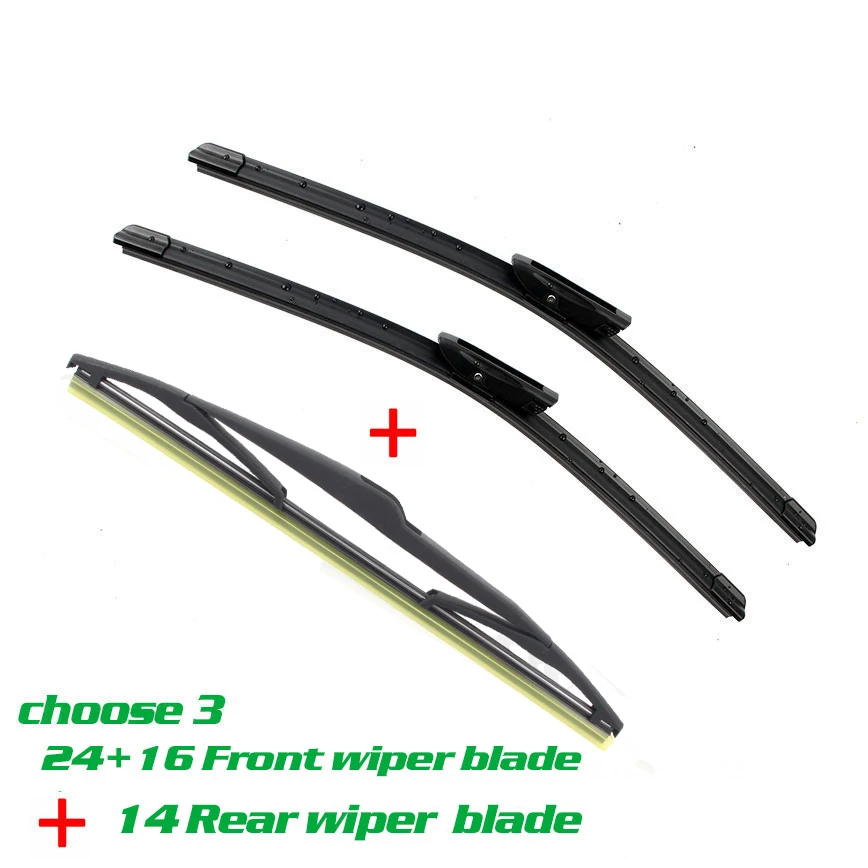 

Senwanse Front and rear Wiper Blades For Renault Megane 3 Hatchback 2008-2015 Windshield Windscreen wiper 24"+16"+14F