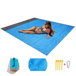 2m * 2.1m à prova dwaterproof água praia cobertor ao ar livre portátil piquenique esteira de acampamento à terra colchão acampamento cama dormir almofada