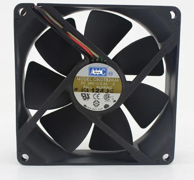 fpr AVC C9025B24UA DC 12V 0.3A 3-wire 90x90x25mm Server Cooling Fan | Электроника