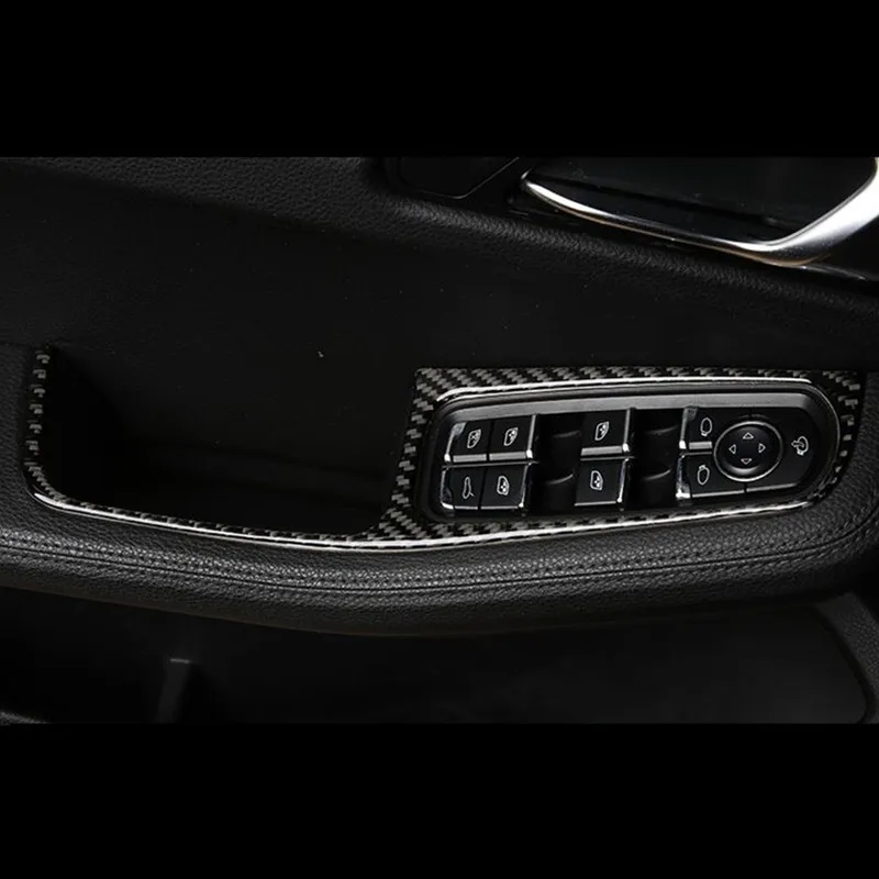 Стеклоподъемные пуговицы из углеродного волокна рамка 4 шт. для Porsche Macan Cayenne 2015-2018