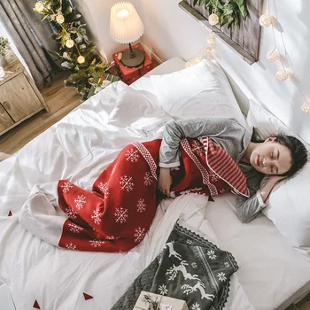 

Ursula Knitted Creative Christmas Stockings Casual Knitted Christmas Stockings Super Soft Casual Napping Blanket Sleeping Bags