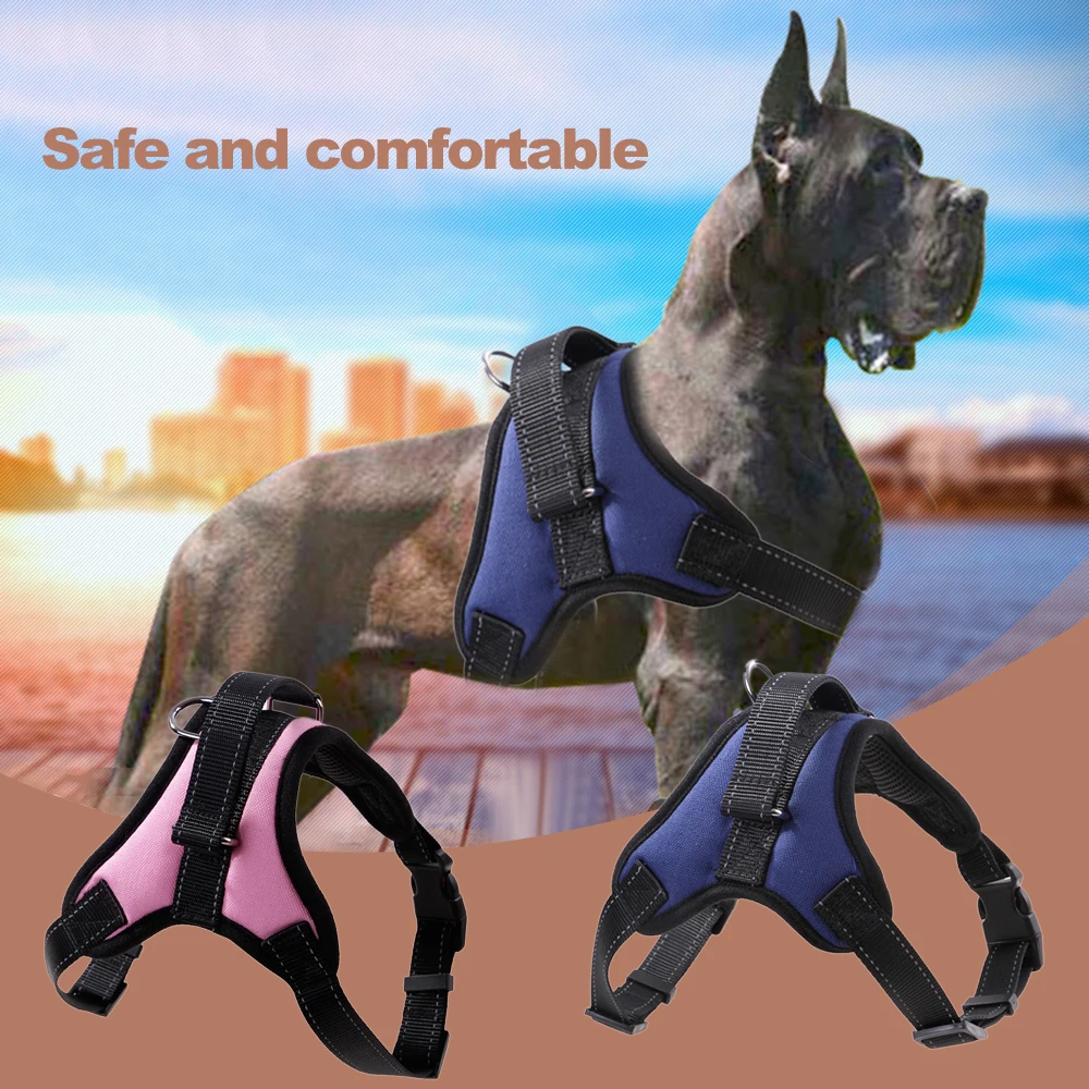 2019 Nylon Heavy Duty Dog Pet Harness Collar Dog Harnesses vest Husky