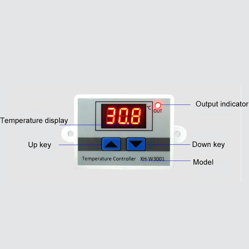 Цифровой светодиодный Температура контроллер XH-W3001 для инкубатора охлаждения и нагрева термостата NTC Сенсор