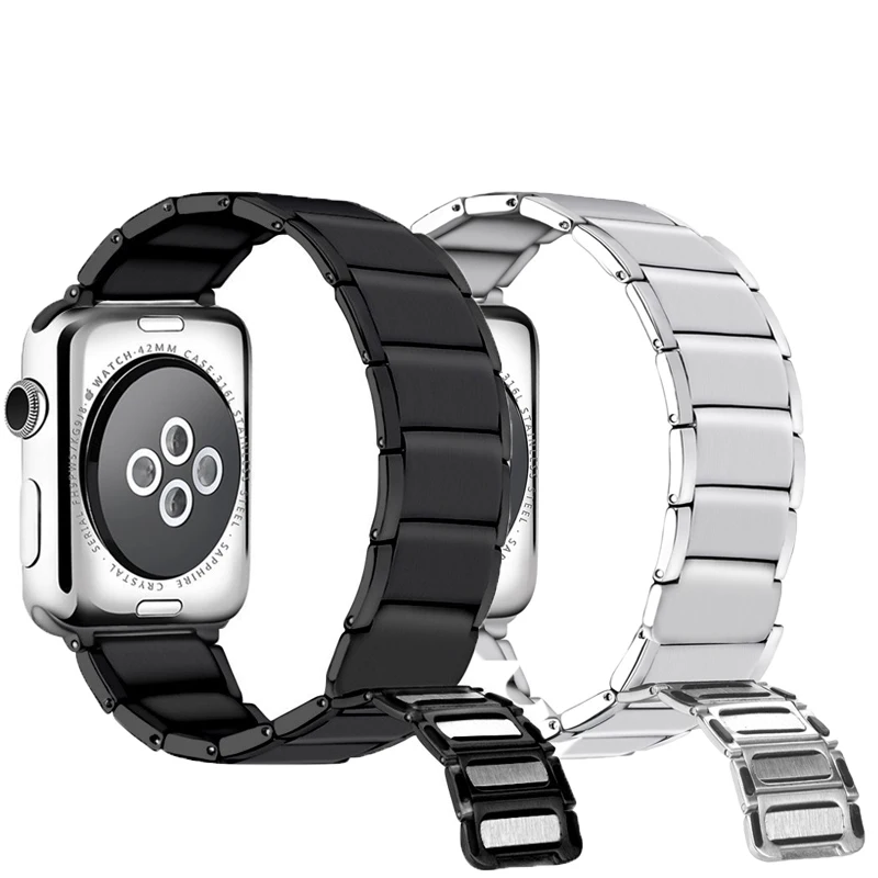 Ремешок из нержавеющей стали для apple watch 38 мм 42 браслет iwatch Series 4 3 2 1 44 40 | Наручные
