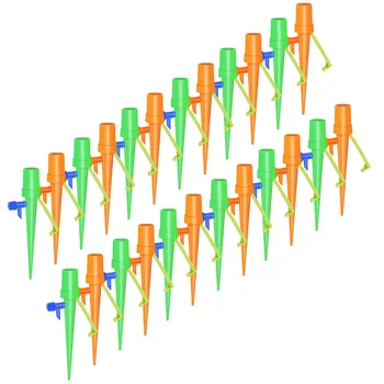 

24 Pack Plant Watering Devices with Anti-Tilt Bracket&Valve Control Switch Plants Watering System for Outdoor/Indoor