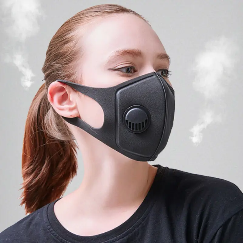 

Double Valve Breathing Mask Riding Mask Filter KN95 Anti-fog Breathable Dust-proof Respirator Sports Protection Dust-proof Mask