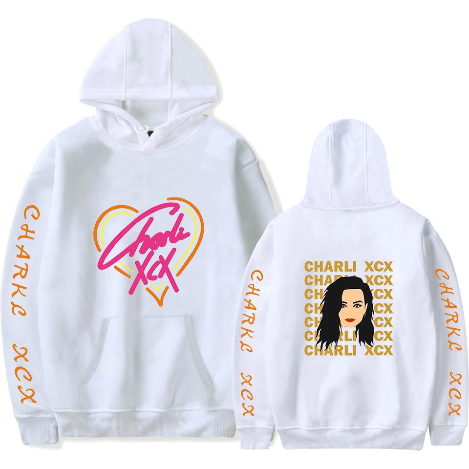 Удобные толстовки с капюшоном Charli XCX толстовки для мужчин/женщин с модным принтом Charli XCX толстовки мужские осенние пуловеры повседневные черные топы
