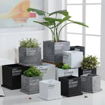 

Ceramic Flower Pot Planter Container Storage Pots Nordic Style Green Plant Flower Pot Desk Office Garden Decoration Ornament