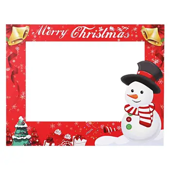 

Amosfun Christmas Photo Booth Prop Frame Merry Christmas Party Selfie Supplies Christmas New Year Party Decorations 650x500mm