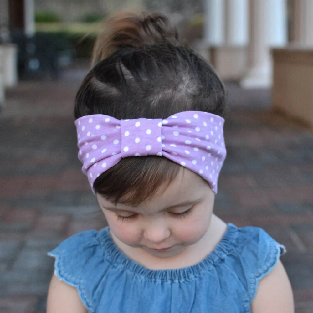 Cute Baby Toddler Infant Headband Girls Bow Polka Dot Knot Headband Stretch Hairband Headwear hair accessoriesbaby 