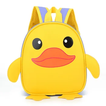 

New Style Children's Backpack Korean-style Waterproof Kindergarten School Bag Cute Cartoon Duck Backpack Custom