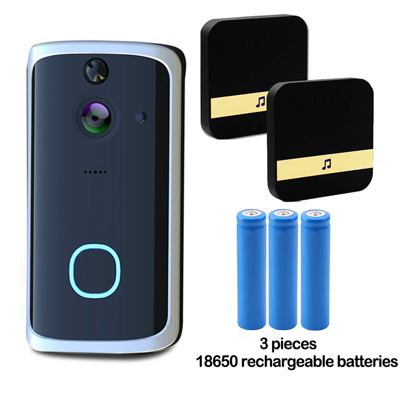 kit5 1080P Video Doorbell Camera Wi-Fi Doorbell Security Camera Two-Way Talk, Night Vision, Built-in SD card slot Motion Detector - Цвет: kit5