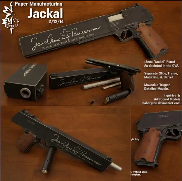 

3D Paper Model Pistol 454 Papercraft Home Decor Puzzles Educational DIY Kids Toys Birthday Gift 2094