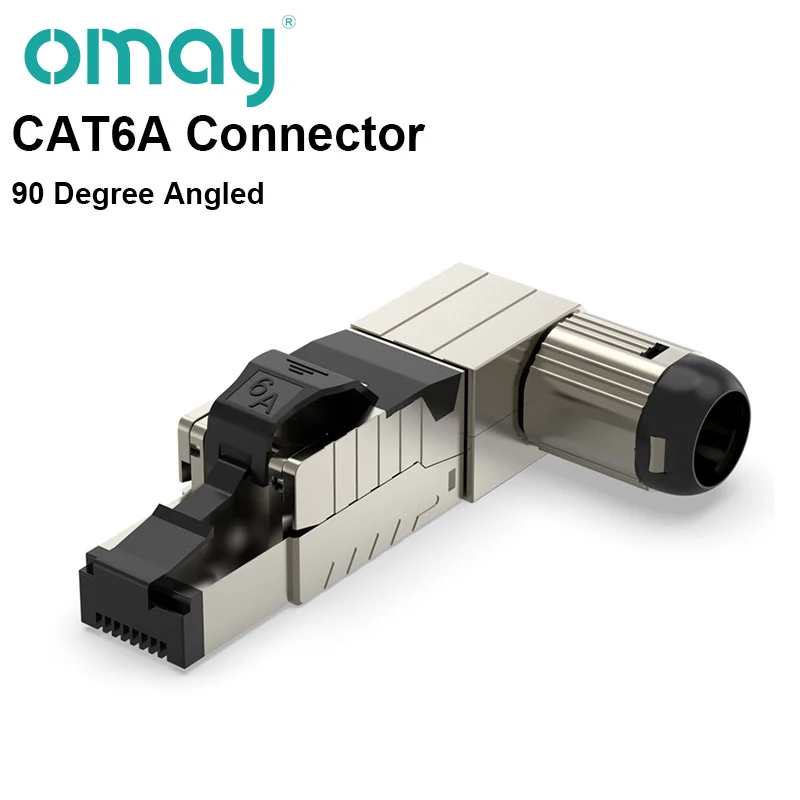 HDMI Cables Cat6A Cat7 Cat8 Modular Ethernet Connector RJ45 Shielded Plug Field Tool Free  Easy Metal Die-Cast Termination Conector OMAY optical sound cable Cables & Adapters