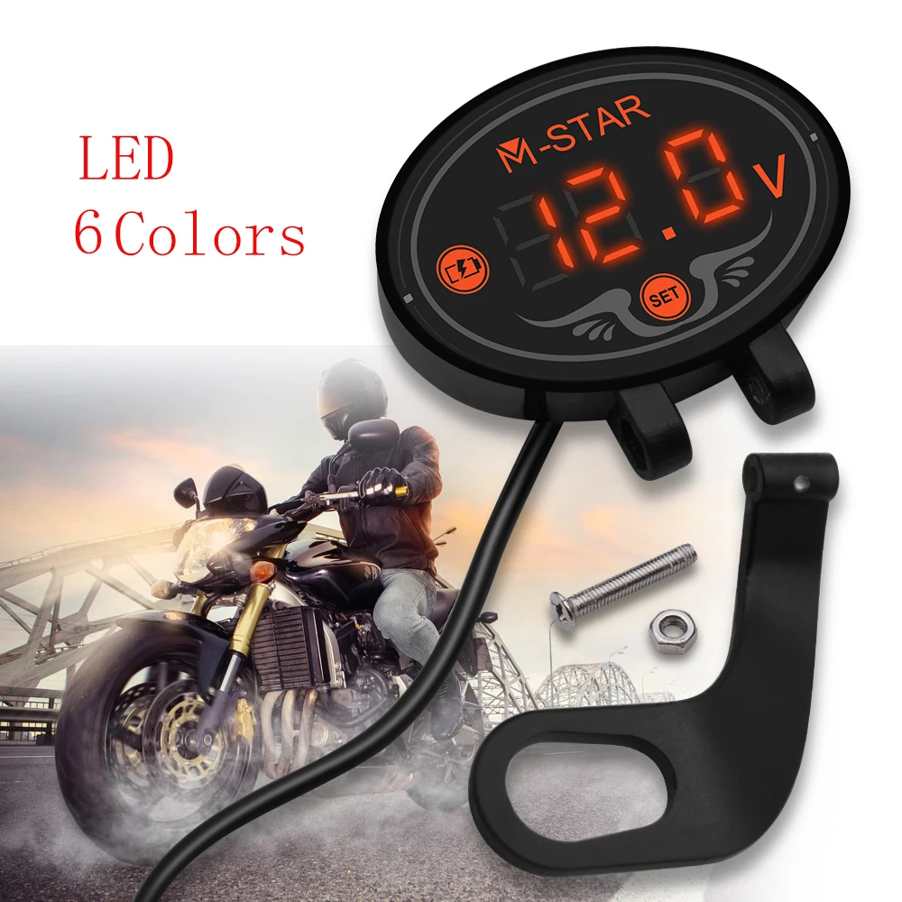 

Waterproof LED Digital Voltmeter Tester DC 9V to 24V voltage Panel Meter For Kawasaki Z300 Z400 z 750 1000 900 800 250 650