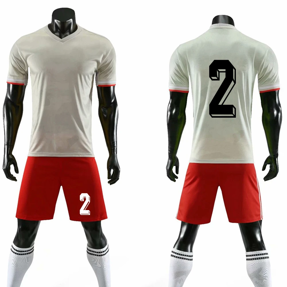 Football Jersey 19/20 Blank Soccer Uniforms Custom Football Jerseys Soccer Kit Men Football Training Set Boys Girls Sports Suit - Цвет: Number 2