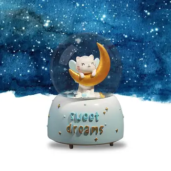 

Innovative INS Girl Heart Pink Snow Lantern Crystal Ball Music Box Student Couple Gift Music Box Ornament