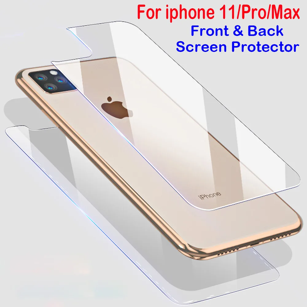 

Front Back Screen Protector For iphone X XS 11 Pro Max XR 6s 7 8 Plus Protective Glass on iphone XS 11 Pro Max Tempered glass