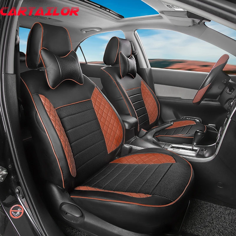 

CARTAILOR custom fit cover car seats for Buick Enclave seat covers cars accessories set PU leather ventilated seat cushions