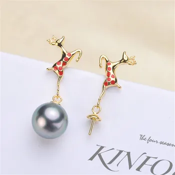 

NEW ARRIVAL 925 Sterling Silver Earrings Mountings Findings Settings Jewelry Parts Fittings Accessories for Pearls Beads Stones