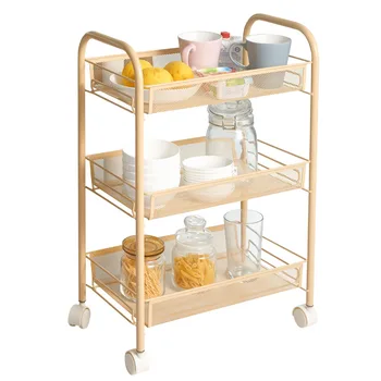 

Kitchen cart racks floor bedroom multi-layer removable vegetable rack with wheel storage rack beauty salon trolley