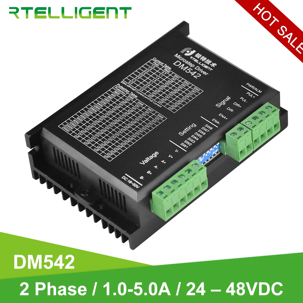 Умный шаговый двигатель Nema 23 57CM23 и Драйвер шагового двигателя DM542 драйвера 2 нм 24 48 В постоянного тока