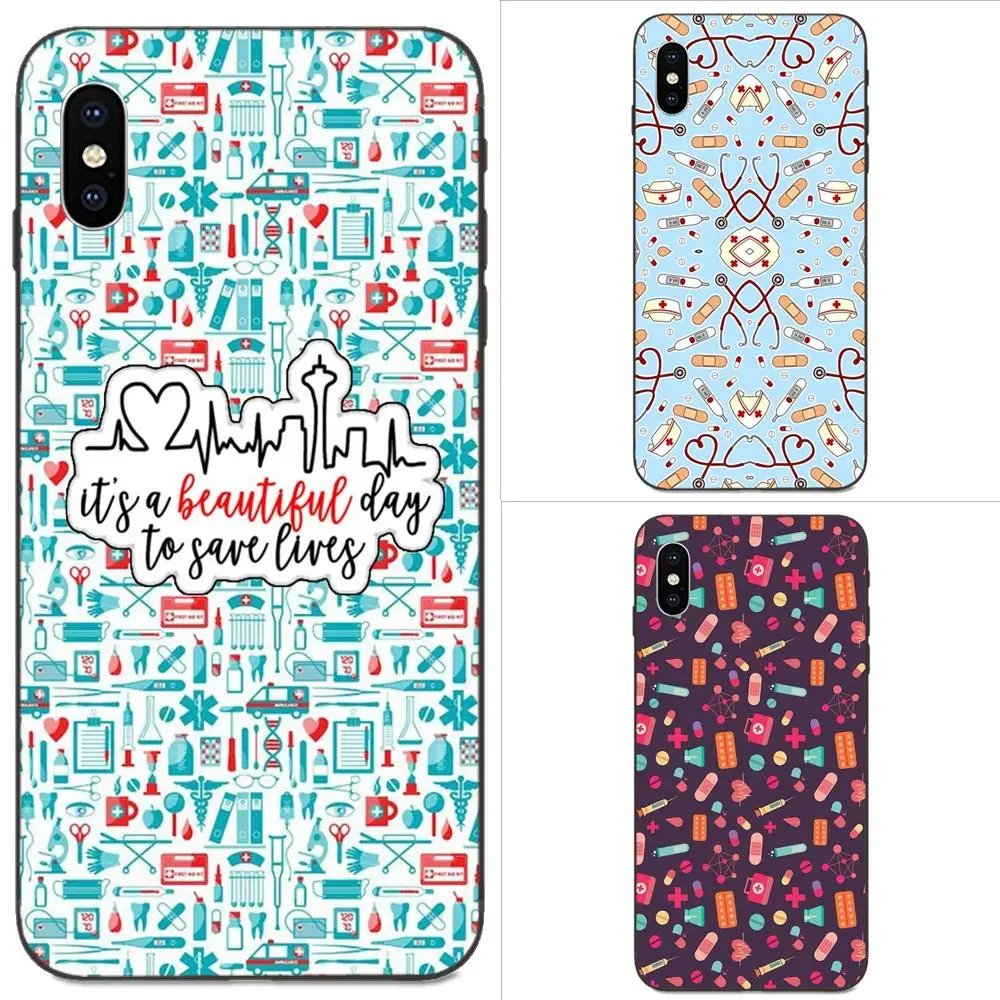 Чехол для медсестры медицинская медицина здоровье сердце Apple iPhone 11 X XS Max XR Pro 4 4S 5 5S