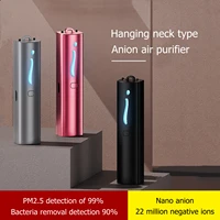Usb mini portátil purificador de ar pendurado colar ionizador negativo anion pessoal limpeza poeira remoção fumaça para casa ao ar livre