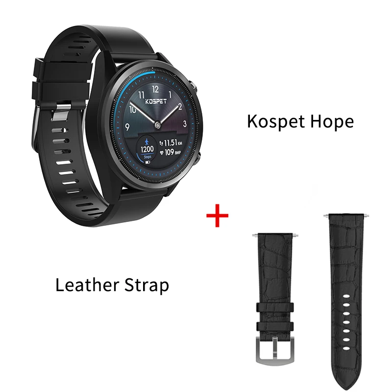 Smartwatch and Srtap KOSPET надежда 4G Смарт-часы телефон 3/32 Гб Ram/Rom 8.0MP Камера Bluetooth браслет стойкая к механическим повреждениям часы gps монитор сердечного ритма - Цвет: Smartwatch and Srtap