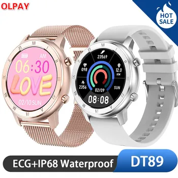 

DT89 Smart Watch 2020 Men Sports Watches ECG Heart Rate Blood Pressure Smart Bracelet with Menstrual Monitoring Women Smartwatch