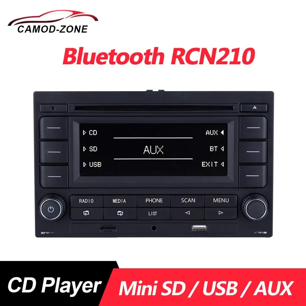 Автомобильный радиоприемник Bluetooth RCN210 CD плеер USB MP3 AUX 31G 035 185 для VW Polo 9N Golf Jetta MK4 Passat