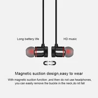 5.0 słuchawki Bluetooth sportowe słuchawki z pałąkiem na kark magnetyczne słuchawki bezprzewodowe słuchawki douszne Stereo z mikrofonem do xiaomi Samsung 2