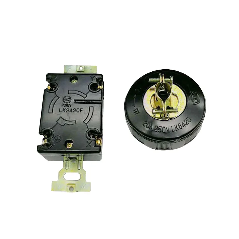 Hanging Antiloose Locked Plug Male Socket Female 20a 250v Four Pole