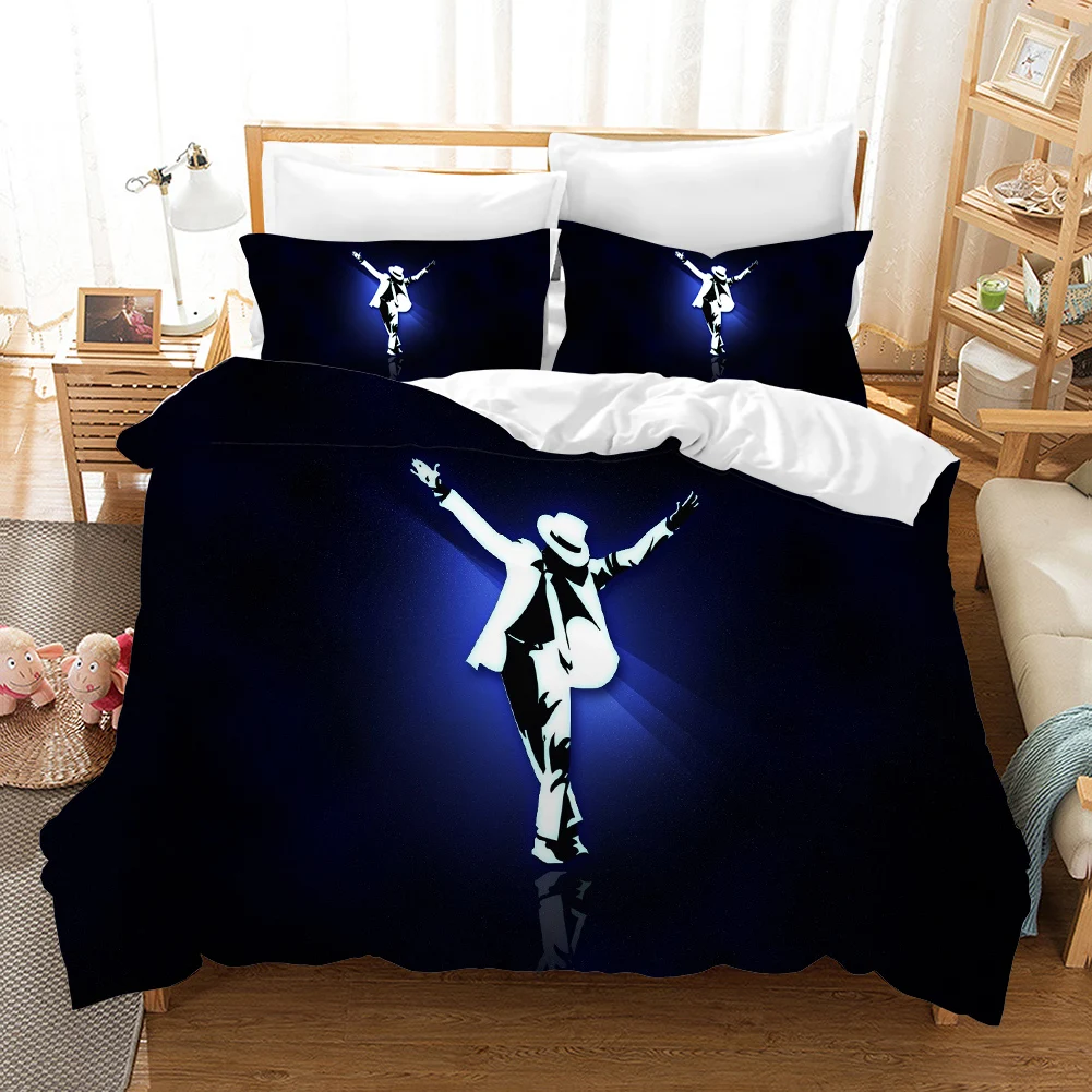 Майкл Джексон 3D комплект постельного белья пододеяльники наволочки танцевальный король Майкл Джексон одеяло комплект постельного белья s постельное белье