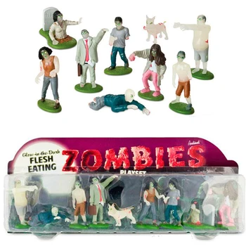 

9 Pcs Zombies In A Set GLOW IN THE DARK FLESH EATING ZOMBIES PLAYSET Cool Toys Movie & TV Zombie Gags Practical Jokes