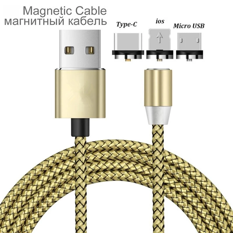 Нейлоновый Магнитный Micro type C USB кабель для быстрой зарядки Магнитный USB кабель для iPhone huawei honor 9X20 Nova 3 3i 4 5 5i Pro OPPO